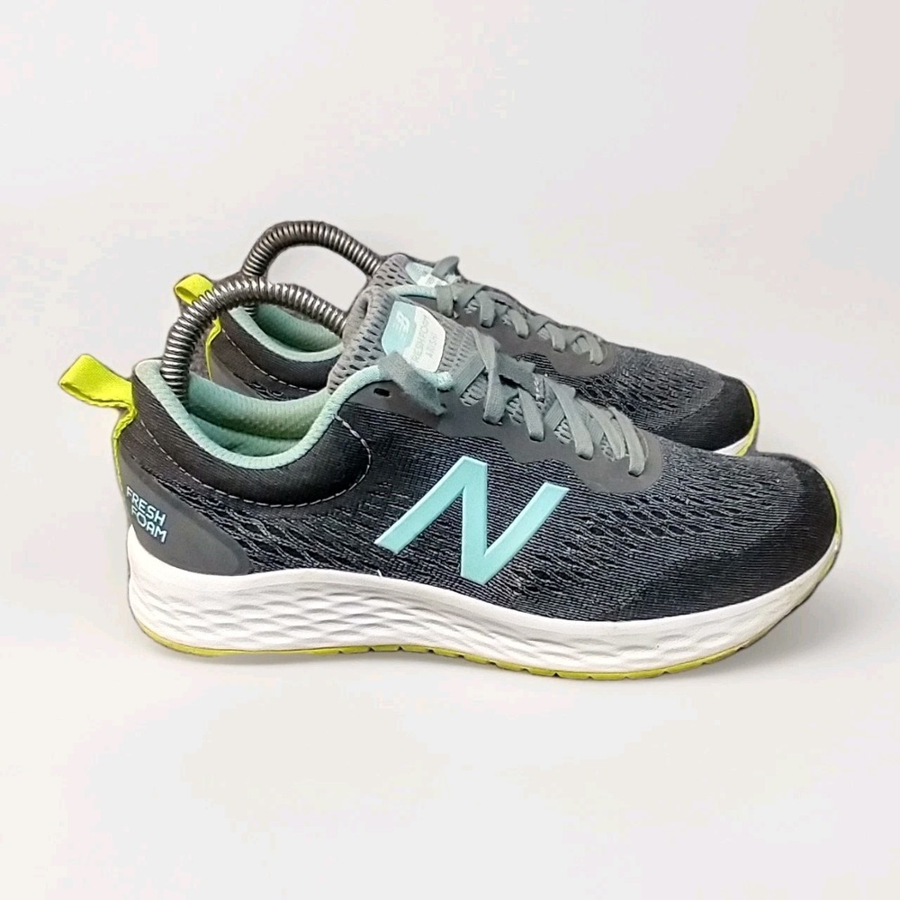 New Balance Fresh Foam Arishi‎ v3 Womens Gray Mint Yellow Running Shoes WARISSC3